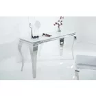Stílusos konzolasztal Rococo 145cm fehér / ezüst