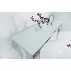 Stílusos konzolasztal Rococo 145cm fehér / ezüst