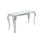 Stílusos konzolasztal Rococo 145cm fehér / ezüst
