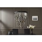 Design csillár Gadiel II 58 cm fekete - szürke üveg