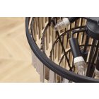 Design csillár Gadiel II 58 cm fekete - szürke üveg