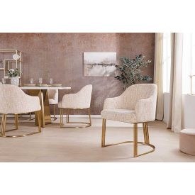 Design étkezőszék Spectacular bézs zsenília