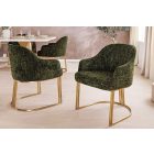 Design étkezőszék Spectacular zöld zsenília