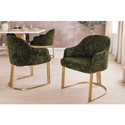 Design étkezőszék Spectacular zöld zsenília