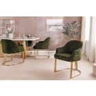 Design étkezőszék Spectacular zöld zsenília