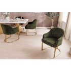 Design étkezőszék Spectacular zöld zsenília