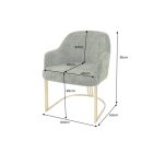 Design étkezőszék Spectacular zöld zsenília