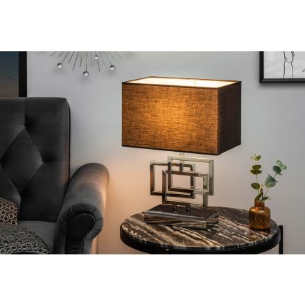 Design asztali lámpa Calanthe 56 cm fekete-ezüst