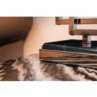 Design asztali lámpa Calanthe 56 cm fekete-ezüst