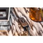 Design asztali lámpa Calanthe 56 cm fekete-ezüst