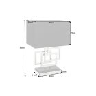 Design asztali lámpa Calanthe 56 cm fekete-ezüst