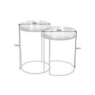 Lerakóasztal szett Varelli 34-39cm levető asztallappal ezüst