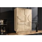 Design bárszekrény Modéco 140 cm világos mangó 