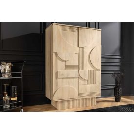 Design bárszekrény Modéco 140 cm világos mangó 