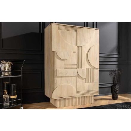 Design bárszekrény Modéco 140 cm világos mangó 