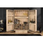 Design bárszekrény Modéco 140 cm világos mangó 