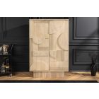 Design bárszekrény Modéco 140 cm világos mangó 