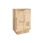 Design bárszekrény Modéco 140 cm világos mangó 