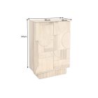 Design bárszekrény Modéco 140 cm világos mangó 