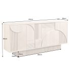 Design komód Modéco 170 cm világos mangó