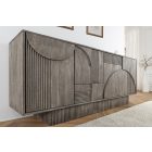 Design komód Modéco 170 cm füstölt szürke mangó