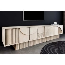 Design TV asztal Modéco 200 cm világos mangó