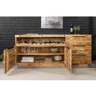 Stílusos komód Thunder kiszedhető bortartóval 175 cm mangó