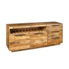 Stílusos komód Thunder kiszedhető bortartóval 175 cm mangó