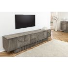 Design TV asztal Modéco 200 cm füstölt szürke mangó