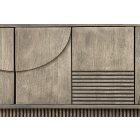 Design TV asztal Modéco 200 cm füstölt szürke mangó