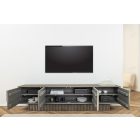 Design TV asztal Modéco 200 cm füstölt szürke mangó