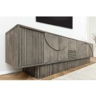 Design TV asztal Modéco 200 cm füstölt szürke mangó