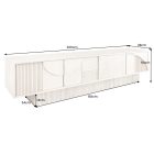 Design TV asztal Modéco 200 cm füstölt szürke mangó