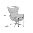 Design fotel Fiorenza szürke