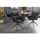 Design étkezőszék Fiorenza fekete műbőr