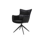 Design étkezőszék Fiorenza fekete műbőr