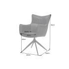 Design étkezőszék Fiorenza fekete műbőr