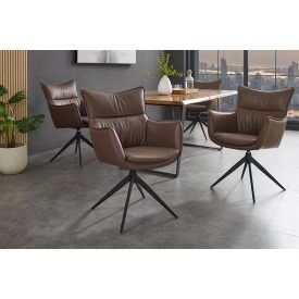 Design étkezőszék Fiorenza barna műbőr