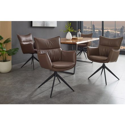 Design étkezőszék Fiorenza barna műbőr