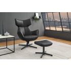 Design fotel Fiorenza fekete műbőr