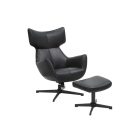 Design fotel Fiorenza fekete műbőr