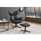 Lábtartó Fiorenza fekete műbőr fotelhoz 