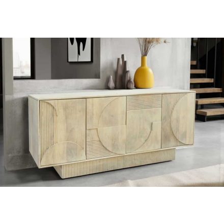 Design komód Modéco 170 cm fehérített mangó