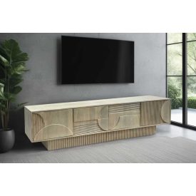 Design TV asztal Modéco 170 cm fehérített mangó