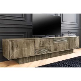 Design TV asztal Modéco 200 cm szürke mangó