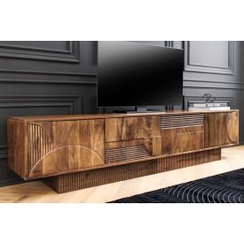 Design TV asztal Modéco 200 cm barna mangó