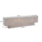 Design TV asztal Modéco 200 cm barna mangó