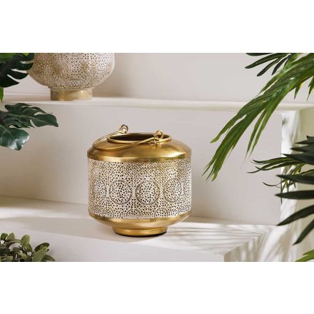 Malia lámpás 19cm fehér-arany