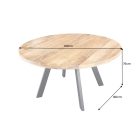 Kerek étkezőasztal Thunder 140 cm mangó