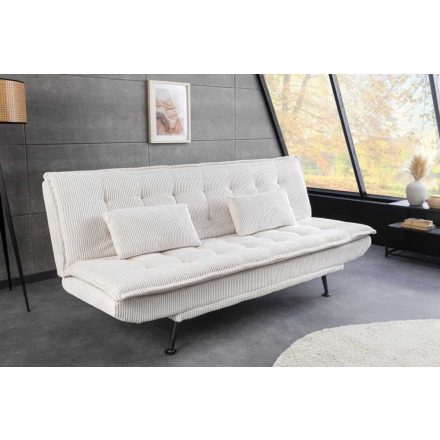 Aria fekvőhellyé alakítható 3 személyes kanapé 195cm bézs kord 